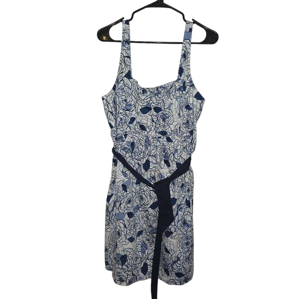 Motherhood Maternity Blue and White Floral Tie Sundress‎ XL